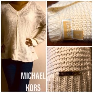 MICHAEL KORS White knit Sweater 😍❤️✨